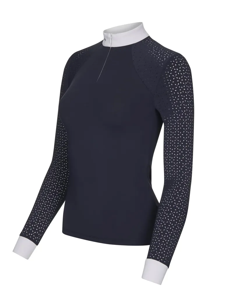 LeMieux Olivia Long Sleeve Show Shirt Navy 5 LeMieux Olivia Long Sleeve Show Shirt Navy - Image 3