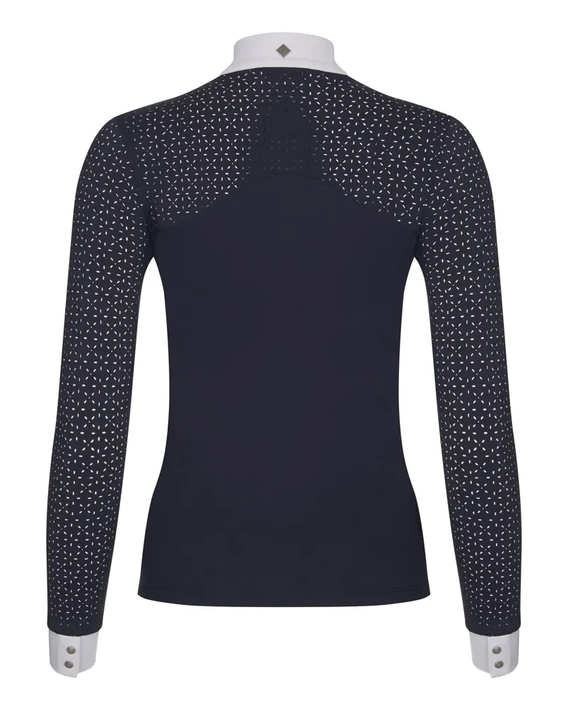 LeMieux Olivia Long Sleeve Show Shirt Navy 4 LeMieux Olivia Long Sleeve Show Shirt Navy - Image 2