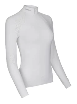 LeMieux Olivia Long Sleeve Show Shirt White -Equestrian Supply Store LeMieux Olivia Long Sleeve Show Shirt White 3 2