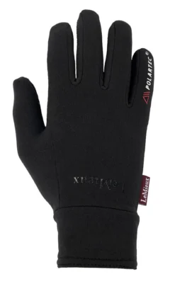 LeMieux PolarTec Glove Black -Equestrian Supply Store LeMieux Polar Tec Gloves Black 1