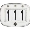 LeMieux Saddle Number Holder Square White Diamante -Equestrian Supply Store LeMieux Saddle Pad Number Holder Square 5