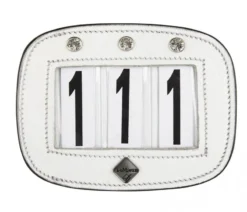 LeMieux Saddle Number Holder Square White Diamante