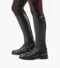 Premier Equine Loros Junior Leather Half Chaps Black 13 Premier Equine Loros Junior Leather Half Chaps Black -Equestrian Supply Store Loros Kids Leather Half Chaps Black 6