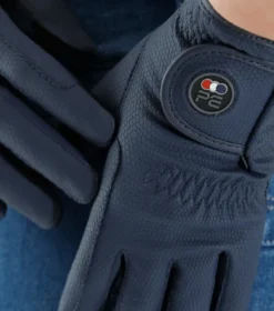 Premier Equine Lucca Junior Riding Gloves Navy -Equestrian Supply Store Lucca Kids Riding Gloves Navy 3