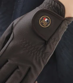 Premier Equine Lucca Junior Riding Gloves Brown -Equestrian Supply Store Lucca Riding Gloves Brown 5
