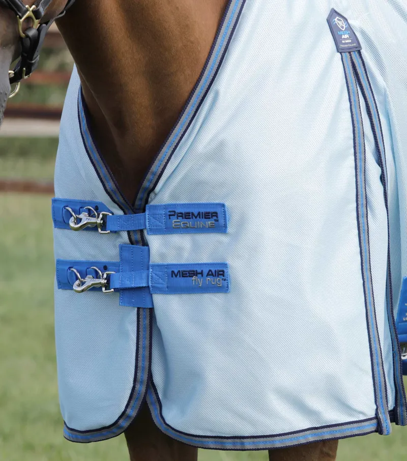 Premier Equine Mesh Air Fly Rug With Surcingles Blue 5 Premier Equine Mesh Air Fly Rug With Surcingles Blue - Image 3