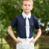 Premier Equine Mini Antonio Boy's Short Sleeve Show Shirt Navy -Equestrian Supply Store Mini Antonio Boys Short Sleeved Show Shirt Navy 1
