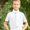 Premier Equine Mini Antonio Boy's Short Sleeve Show Shirt White -Equestrian Supply Store Mini Antonio Boys Short Sleeved Show Shirt White 1