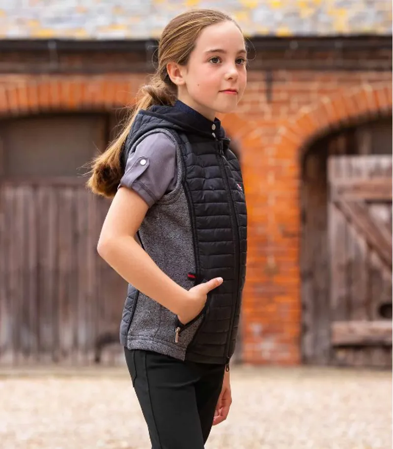Premier Equine Mini Lamera Girl's Hybrid Riding Gilet Black 3 Premier Equine Mini Lamera Girl's Hybrid Riding Gilet Black