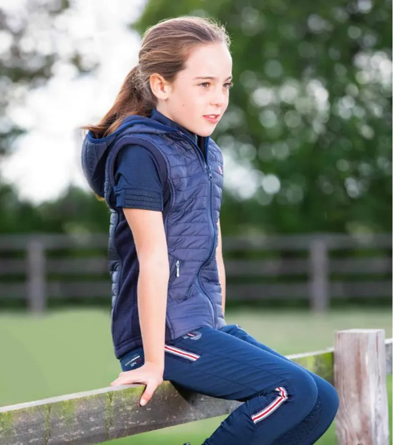 Premier Equine Mini Lamera Girl's Hybrid Riding Gilet Navy 3 Premier Equine Mini Lamera Girl's Hybrid Riding Gilet Navy