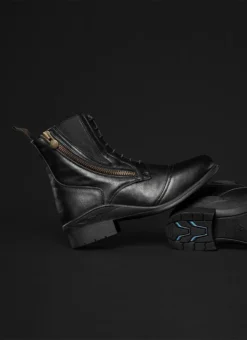 Mountain Horse Veganza Side Zip Paddock Boots Black -Equestrian Supply Store Mountain Horse Veganza Side Zip Paddock Jodhpur Boots 2