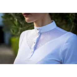 LeMieux Amelie Diamante Show Shirt White -Equestrian Supply Store My LeMieux Amelie Diamante Show Shirt 7
