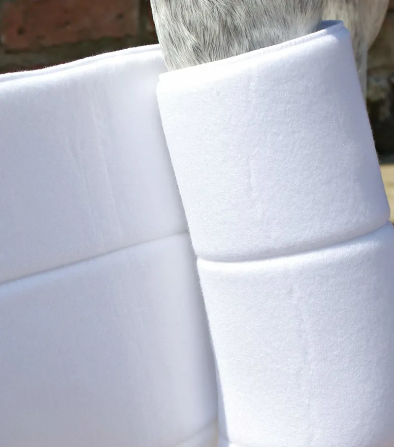 Premier Equine Horse No Bow Bandage Wraps White 4 Premier Equine Horse No Bow Bandage Wraps White - Image 2