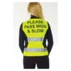 Hy Viz Please Pass Wide And Slow Waistcoat In Yellow/Black -Equestrian Supply Store PR 3429 HyVIZ Please Pass Wide and Slow 02