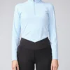 PS Of Sweden Wivianne Half Zip Base Layer Clear Sky 2 PS Of Sweden Wivianne Half Zip Base Layer Clear Sky -Equestrian Supply Store PS of Sweden Wivianne Long Sleeve Half Zip Base Layer Clear Sky 1