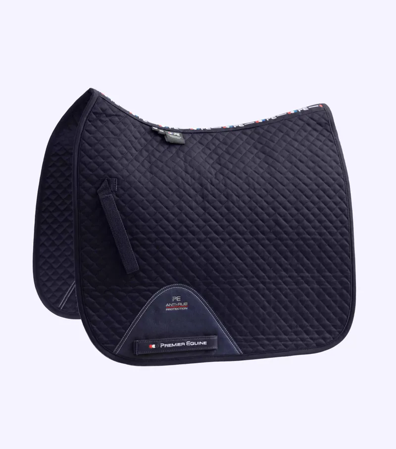 Premier Equine Pony Plain Cotton Dressage Square Navy 3 Premier Equine Pony Plain Cotton Dressage Square Navy