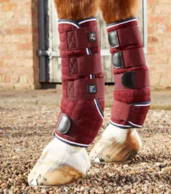 Premier Equine Quick Dry Horse Leg Wraps Burgundy -Equestrian Supply Store Quick Dry Leg Wraps Burgundy 3