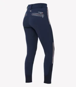 Premier Equine Ralla Ladies High Waist Full Seat Gel Breeches Navy -Equestrian Supply Store Ralla Ladies High Waist Full Seat Breeches Navy 3