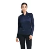 Ariat Women's Sunstopper 2.0 1/4 Zip Baselayer Navy Dot -Equestrian Supply Store S20 WMS ENGL 10030462 front
