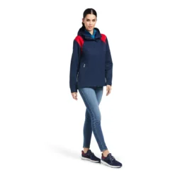 Ariat Women's Spectator Waterproof Jacket Team Navy -Equestrian Supply Store S22 WMS ENGL 10039216 full