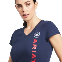 Ariat Women's Vertical Logo T-Shirt Navy -Equestrian Supply Store S22 WMS ENGL 10039227 detail01