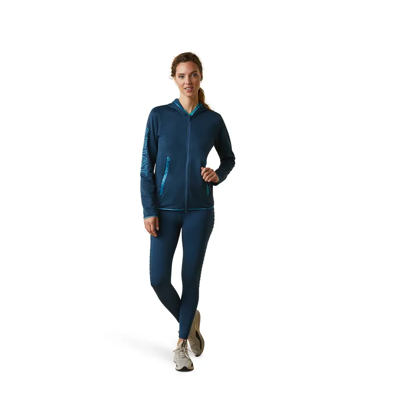 Ariat Women's Byron Full Zip Hoodie Deep Petroleum 3 Ariat Women's Byron Full Zip Hoodie Deep Petroleum