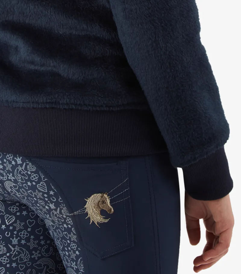 Premier Equine Sasso Girls Teddy Fleece Riding Jacket Navy 6 Premier Equine Sasso Girls Teddy Fleece Riding Jacket Navy - Image 4