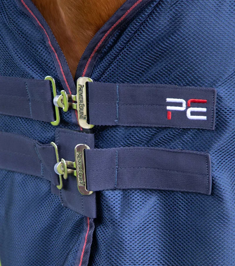 Premier Equine Ventoso Mesh Cooler Rug Navy 5 Premier Equine Ventoso Mesh Cooler Rug Navy - Image 3