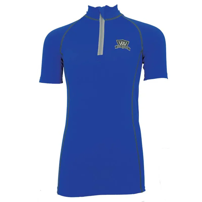 Woof Wear Young Rider Short Sleeve Riding Shirt - Electric Blue 3 Woof Wear Young Rider Short Sleeve Riding Shirt - Electric Blue