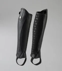 Premier Equine Actio Leather Half Chaps Black