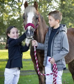 Premier Equine Arion Junior Unisex Riding Jacket With Hood Anthracite -Equestrian Supply Store arion junior mid layer anthracite 2