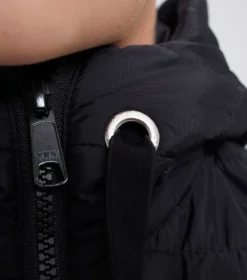 Premier Equine Arion Junior Unisex Riding Jacket With Hood Black -Equestrian Supply Store arion junior mid layer black 4