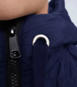 Premier Equine Arion Junior Unisex Riding Jacket With Hood Navy -Equestrian Supply Store arion junior mid layer navy 4