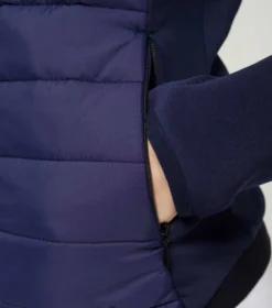 Premier Equine Arion Junior Unisex Riding Jacket With Hood Navy -Equestrian Supply Store arion junior mid layer navy 6