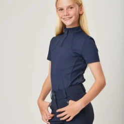LeMieux Young Rider Short Sleeve Base Layer Indigo -Equestrian Supply Store b OS65V0