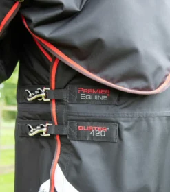 Premier Equine Buster 420g Turnout Rug With Classic Neck Cover Black 10 Premier Equine Buster 420g Turnout Rug With Classic Neck Cover Black -Equestrian Supply Store buster 420 black 3