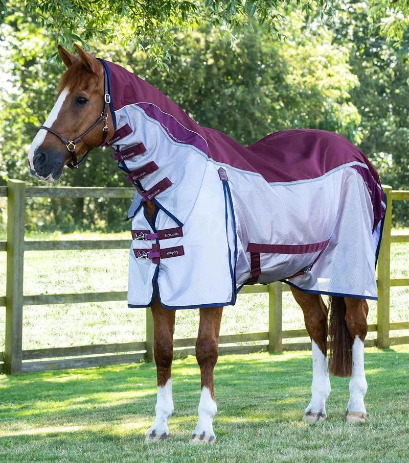 Premier Equine Buster Stay-Dry Super Lite Fly Rug With Surcingles Wine 3 Premier Equine Buster Stay-Dry Super Lite Fly Rug With Surcingles Wine