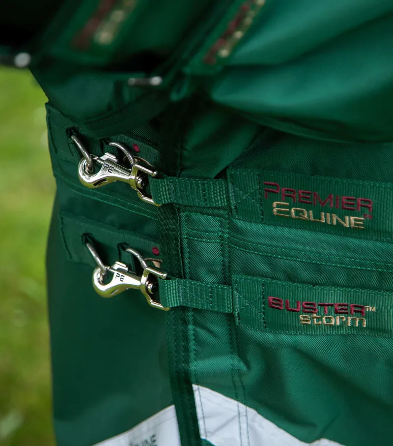 Premier Equine Buster Storm 220g Combo Turnout Rug With Classic Neck Green 5 Premier Equine Buster Storm 220g Combo Turnout Rug With Classic Neck Green - Image 3