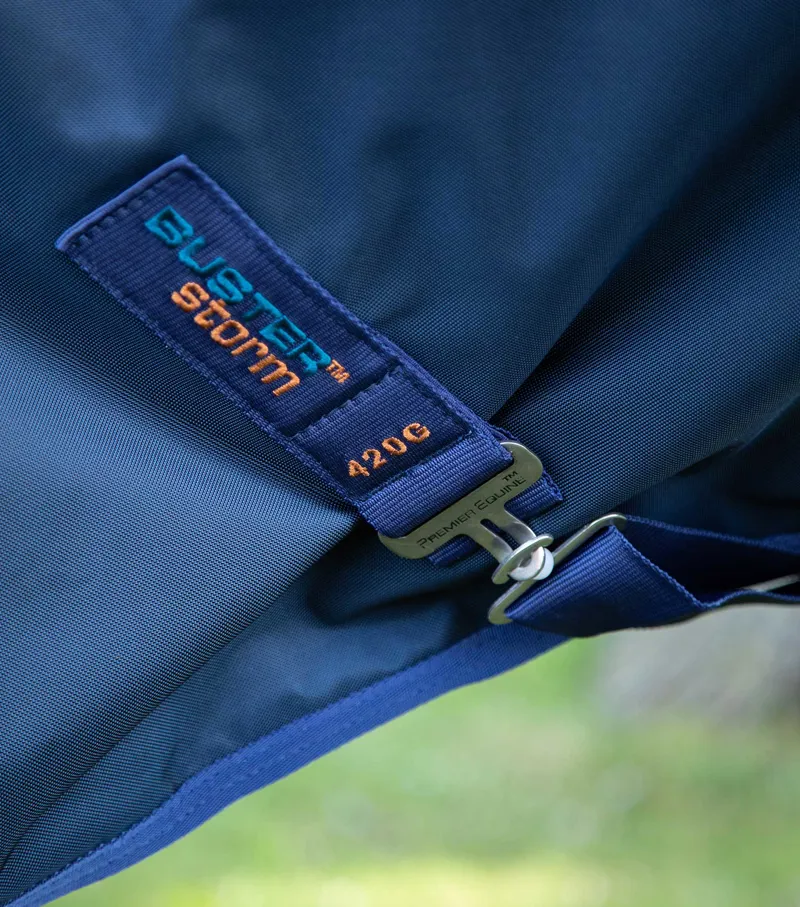 Premier Equine Buster Storm 420g Combo Turnout Rug With Classic Neck Navy 7 Premier Equine Buster Storm 420g Combo Turnout Rug With Classic Neck Navy - Image 5