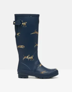 Joules Women's Welly Print Wellies - Navy Dogs -Equestrian Supply Store cdn.joules 101