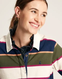 Joules Women's Sammi Rugby Shirt - Multi Stripe -Equestrian Supply Store cdn.joules 140