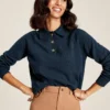 Joules Women's Mia Collared Pointelle Jumper - French Navy 2 Joules Women's Mia Collared Pointelle Jumper - French Navy -Equestrian Supply Store cdn.joules 141