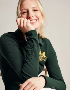 Joules Women's Ashley Long Sleeved Polo - Green -Equestrian Supply Store cdn.joules 209