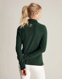 Joules Women's Ashley Long Sleeved Polo - Green -Equestrian Supply Store cdn.joules 211