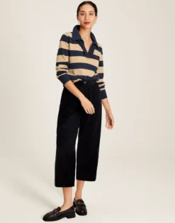 Joules Women's Maddie Striped V-Neck Jumper - Oat Stripe 8 Joules Women's Maddie Striped V-Neck Jumper - Oat Stripe -Equestrian Supply Store cdn.joules 220