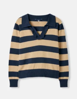 Joules Women's Maddie Striped V-Neck Jumper - Oat Stripe 11 Joules Women's Maddie Striped V-Neck Jumper - Oat Stripe -Equestrian Supply Store cdn.joules 223
