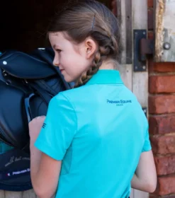 Premier Equine Cisco Junior Unisex Polo Shirt Turquoise -Equestrian Supply Store cisco polo shirt turquoise 2