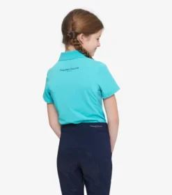 Premier Equine Cisco Junior Unisex Polo Shirt Turquoise -Equestrian Supply Store cisco polo shirt turquoise 3