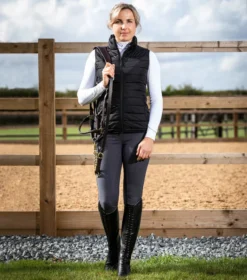 Premier Equine Dante Ladies Gilet Black -Equestrian Supply Store dante ladies gilet black 2 2