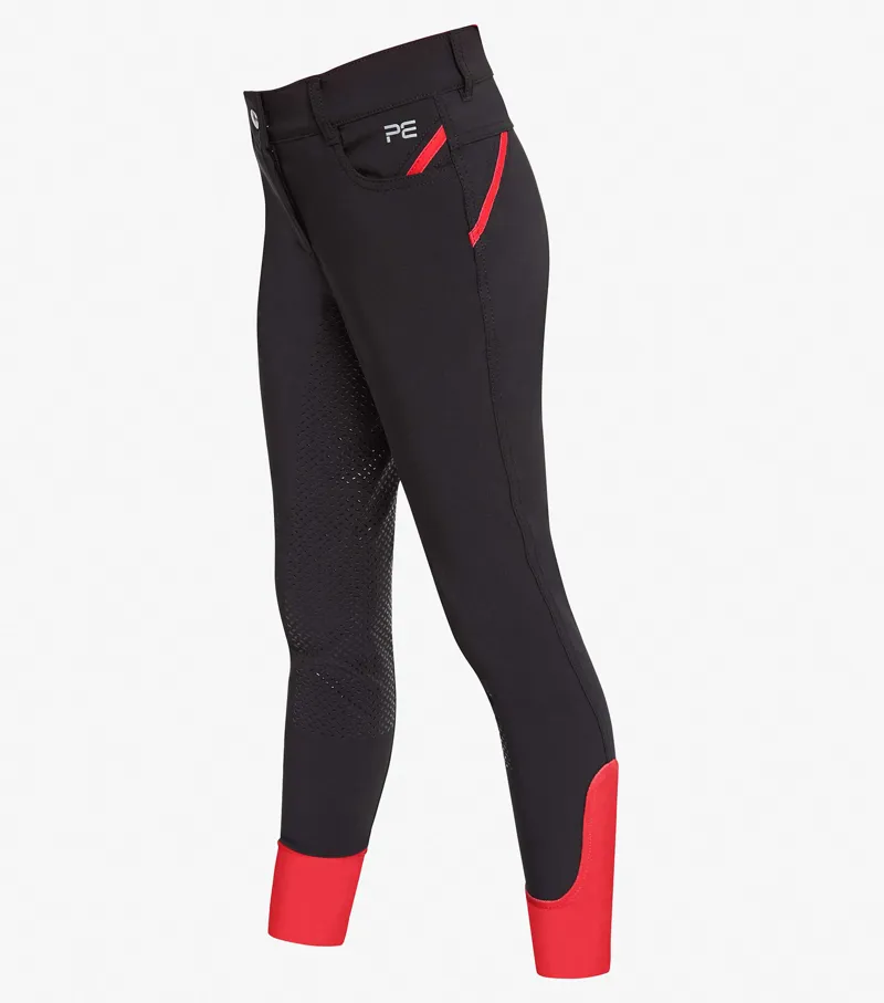 Premier Equine Diablo Junior Unisex Riding Breeches Black 3 Premier Equine Diablo Junior Unisex Riding Breeches Black